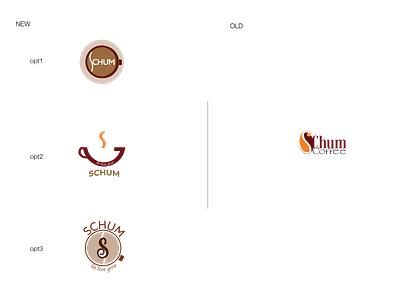 SCHUM coffee logo remake design logo