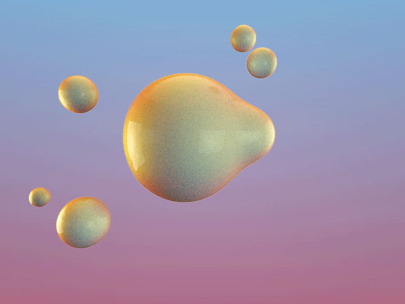 Blobby animation balls c4d experiment gif lighting loop metaball texture