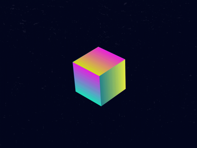 80s Cube ae animation cube design experiment gif gradient loop retro