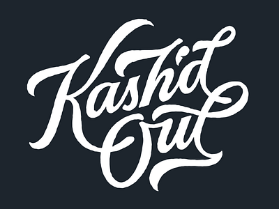 Kash'd Out design handlettering logo