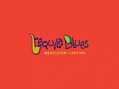 Tequila Blues Logo cajun lime logo mexican restaurant saxophone tequila