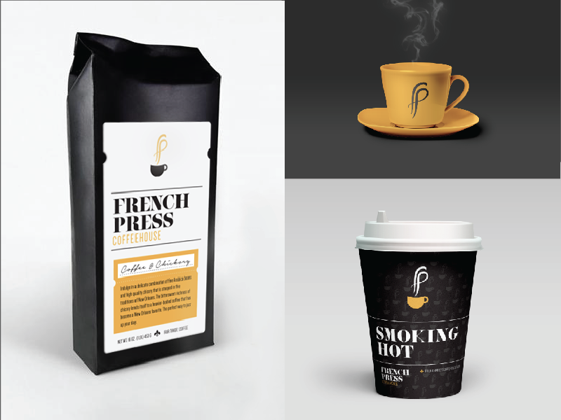 French Press Coffeehouse Proposed Rebrand By Mia Almaguer On Dribbble   Screen Shot 2014 06 02 At 10.18.31 Pm 