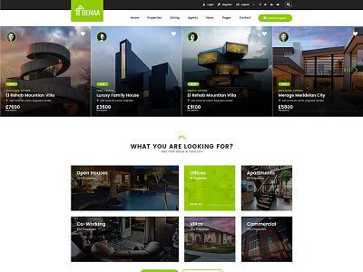 Benaa - Real Estate WordPress Theme advanced search agent flat homes houses listing offices property real estate real estate agency real estate agent realtor