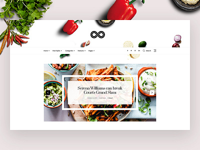 Magala Blog Home Page Four blog blogger clean creative design flat food magazine modern news personal photographer psd template ui white