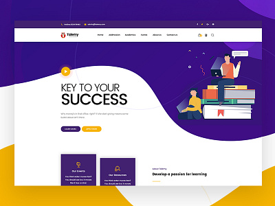 Talemy Home Page classic clean concept design education flat lms minimal mohamed arafa shop simple template theme themeforest ui ux web website woocommerce wordpress