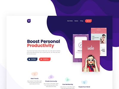 Wekala App Landing Page Design classic clean concept design education flat minimal mohamed arafa shop simple template theme themeforest ui ux web website woocommerce wordpress