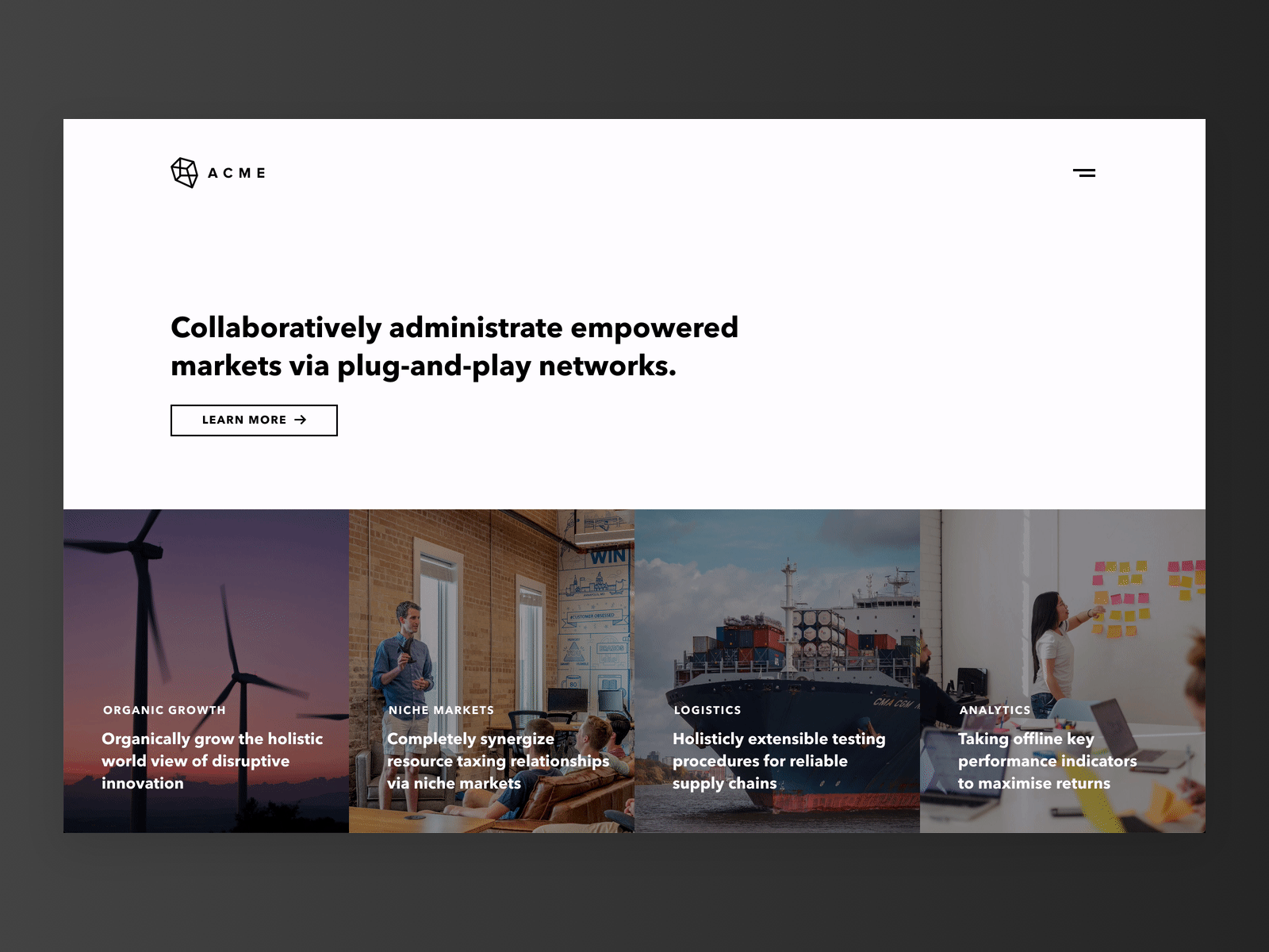 Marketing Website Homepage Concept