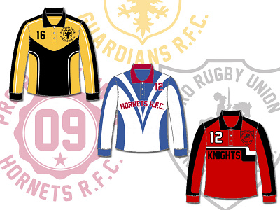 Color blocking for rugby shirts