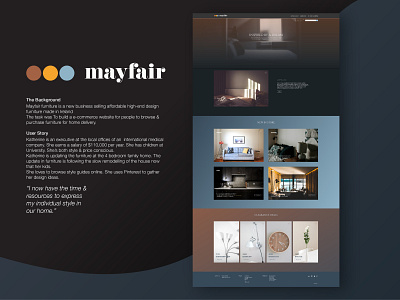 MAYFAIR FURNITURE app ecommerce furniture ui ux website