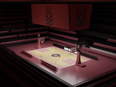 Basketball court 3d 3d art blender 3d design logo