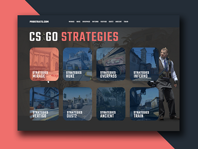 CS:GO Strategies UX/UI branding csgo design esport illustration ui ux