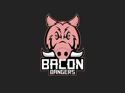 Bacon Bangers branding esport hog illustration logo mascot logo vector