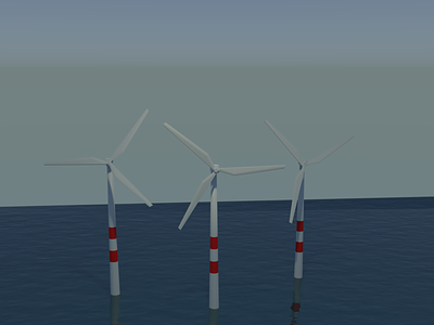 Wind Turbines 3d art blender 3d wind turbine