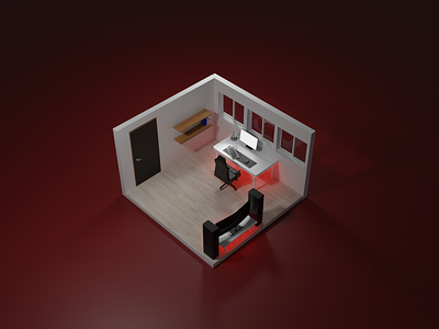 Modern Office 3d art blender 3d design office workspace