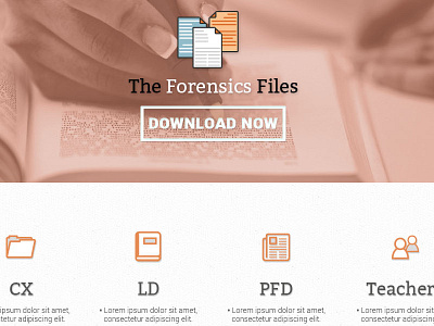 Forensic Files Landing Page ui design website design