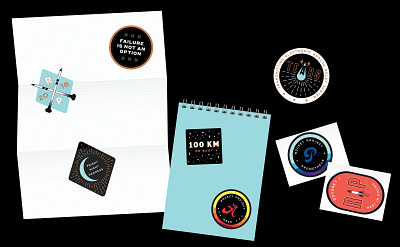 Rocket Project Stickers branding design illustration illustrator lettering typography