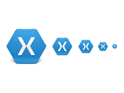 Pixel Perversion blue hexagon icon logo pixel scaling xamarin