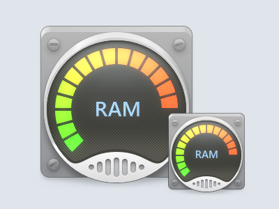 Xamarin Profiler — Allocations 128px 256px allocation display gauge icon lcd memory rainbow ram