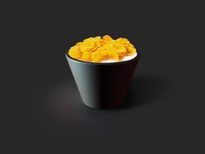 Flake cornflakes food icon milk