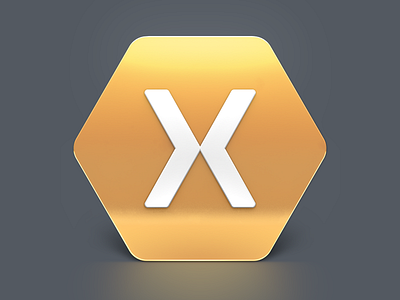 Xamarin Gold Partner gold hexagon icon logo render xamarin