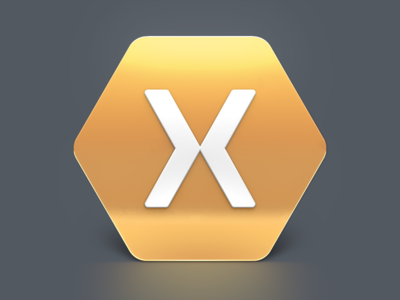 Xamarin Gold Partner gold hexagon icon logo render xamarin