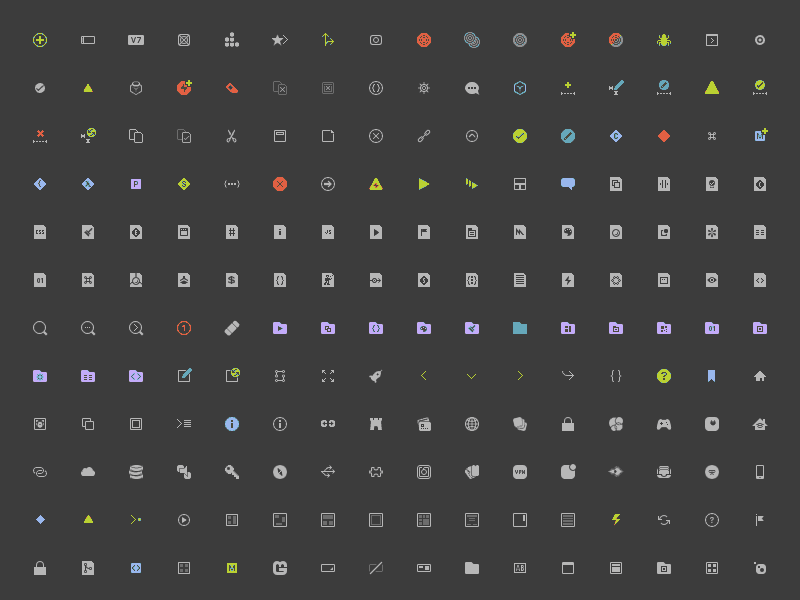 Visual Studio for Mac 16px Icons 16px dark flat icon outline