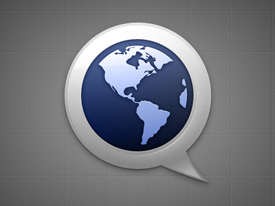 TotalTranslate app application bevel blue earth globe glow gradient grayscale helveticons icon shadow