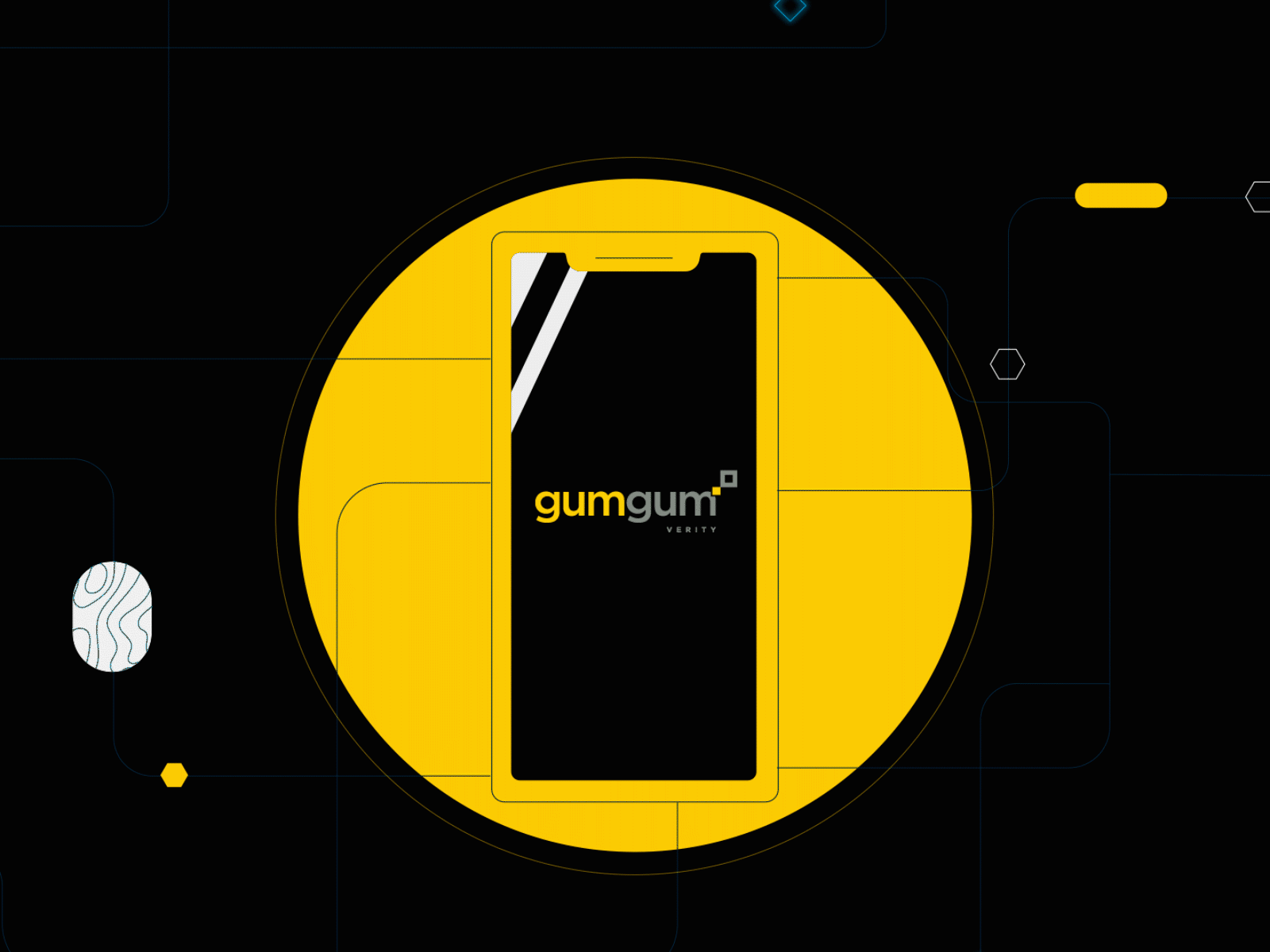 Bam! We're releasing the new project created for GumGum advertisement animation banners design flat gif graphic illustration microchip smartphone ui