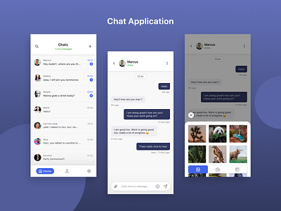 Chat Application app app design chat concept design interface mobile app mobile ui ui ux uxdesign