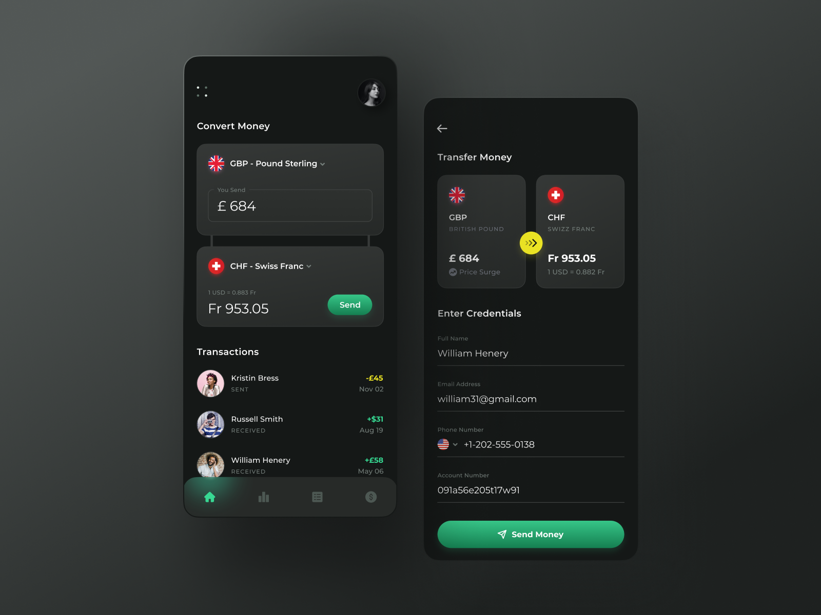 International Money Transfer App By Kartik Katoch For Illuminz On Dribbble