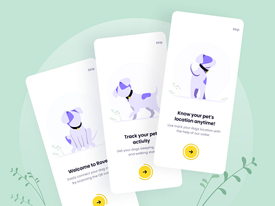 Onboarding Screens For Pet Tracking App