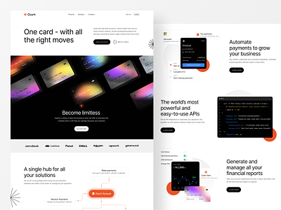 Ozark | Payment Card Fintech Landing Page