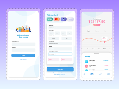 Sale Services App UI design