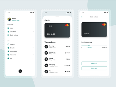 Bank financial App UI Design