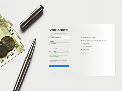 Sign Up- Create an account
