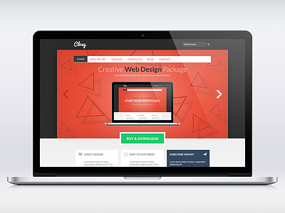 Closy. Psd Template business clean corporate design layout red ui web webdesign website