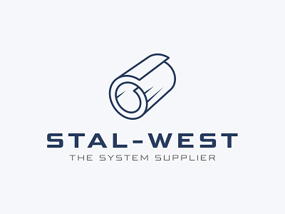 Stal-West logo blue branding design emblem logo steel
