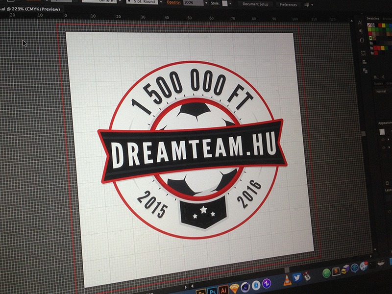 Dreamteam Logo blue red logotype brand badge logo emblem
