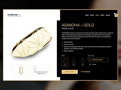Jewelry Shop Product Page black gold jewelry luxury nail product product page shop webshop