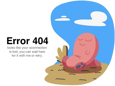 Error screen 3 desert error 404 illustration procreate