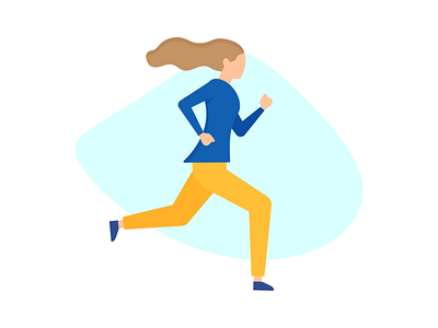 Day 68 - 366 Days of Illustration Challenge - MintSwift character design digital illustration flat design flat illustration flatdesign flying hair illustration illustrator international womens day jogging landing page mintswift running ui uiux vector vector art web illustration woman womans day