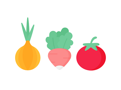 Day 87 - 366 Days of Illustration Challenge - MintSwift digital illustration flat design flat illustration flatdesign illustration illustrations illustrator mintswift onion radish spring spring vegetables tomato vector art vector illustration vegetables vegetarian veggie veggies yellow onion