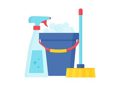 Day 93 - 366 Days of Illustration Challenge - MintSwift broom bubbles bucket cleaning digital illustration flat design flat illustration flatdesign fresh house cleaning illustration illustrations illustrator mintswift spray spring spring cleaning tidy vector illustration window cleaning