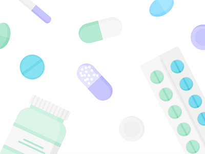 Day 116 - 366 Days of Illustration Challenge - MintSwift blister container digital illustration drugs flat design flat illustration flat lay flatdesign flatlay health illustration illustrator medical medicine mintswift pill pills science top view vector illustration