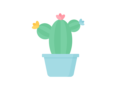 Day 122 - 366 Days of Illustration Challenge - MintSwift cacti cactus digital illustration flat design flat illustration flatdesign floral flower foliage house plant illustration illustrator mintswift nature plant plant illustration succulent tropical vector art vector illustration