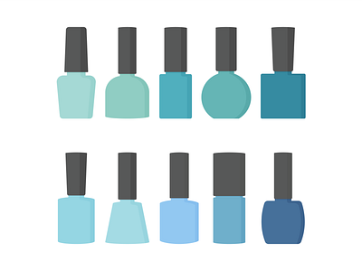 Day 143 - 366 Days of Illustration Challenge - MintSwift beauty beauty product collection cosmetic cosmetics digital digital illustration flat design flat illustration flatdesign icon design illustration illustrations illustrator manicure mintswift nail polish nails set vector illustration