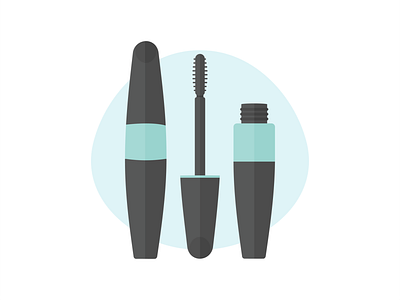 Day 148 - 366 Days of Illustration Challenge - MintSwift beauty cosmetic cosmetics digital digital illustration eyelashes flat design flat illustration flatdesign icon icon design illustration illustrator lashes make up makeup mascara mintswift packaging vector illustration