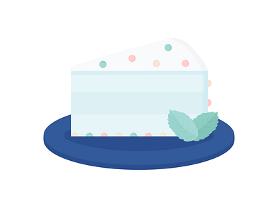 Day 150 - 366 Days of Illustration Challenge - MintSwift bakery birthday birthday cake cake cakes chocolate digital illustration flat design flat illustration flatdesign food illustration illustration illustrator leaf mint mintswift plate slice of cake vector art vector illustration