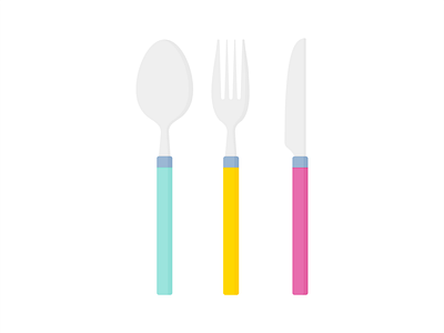 Day 311 - 366 Days of Illustration Challenge - MintSwift coloured cooking cutlery digital illustration flat design flat illustration flatdesign fork handle illustration illustrations illustrator kitchen knife mintswift spoon table spoon utensils vector vector illustration