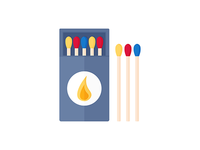 Day 335 - 366 Days of Illustration Challenge - MintSwift box digital illustration fire flame flames flat design flat illustration flatdesign good match illustration illustrations illustrator match matchbook matchbox matches mintswift vector vector illustration wood